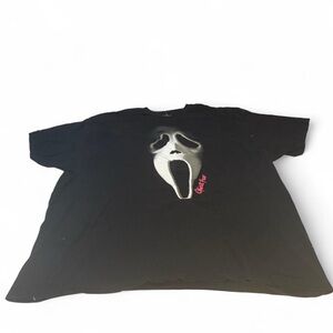 Black Retro Scream Graphic Short sleeve Tee